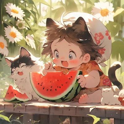 动漫人物吃瓜视频,笑料百出！