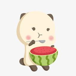 小熊二吃瓜图片